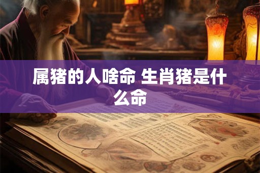 属猪的人啥命 生肖猪是什么命