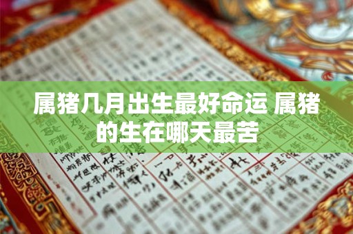 属猪几月出生最好命运 属猪的生在哪天最苦