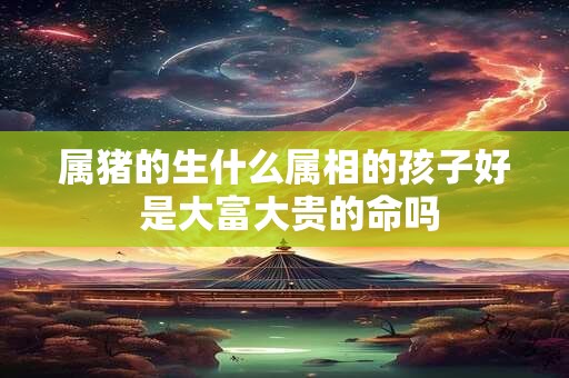 属猪的生什么属相的孩子好 是大富大贵的命吗