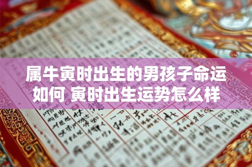属牛寅时出生的男孩子命运如何 寅时出生运势怎么样