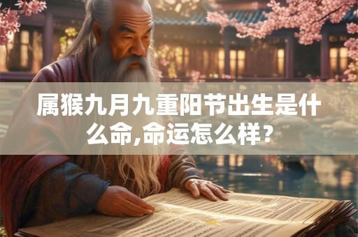 属猴九月九重阳节出生是什么命,命运怎么样？