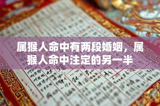 属猴人命中有两段婚姻，属猴人命中注定的另一半
