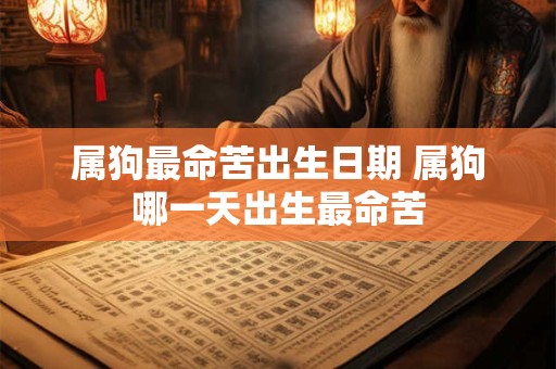 属狗最命苦出生日期 属狗哪一天出生最命苦