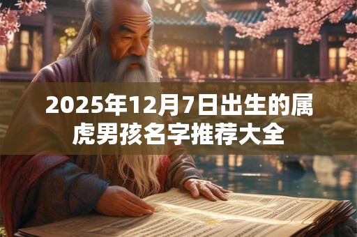 2025年12月7日出生的属虎男孩名字推荐大全