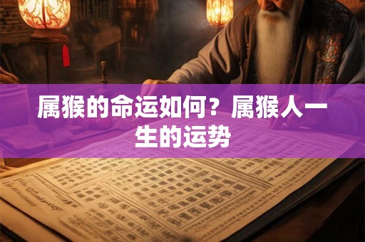 属猴的命运如何？属猴人一生的运势