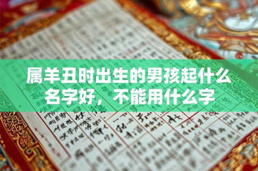 属羊丑时出生的男孩起什么名字好，不能用什么字