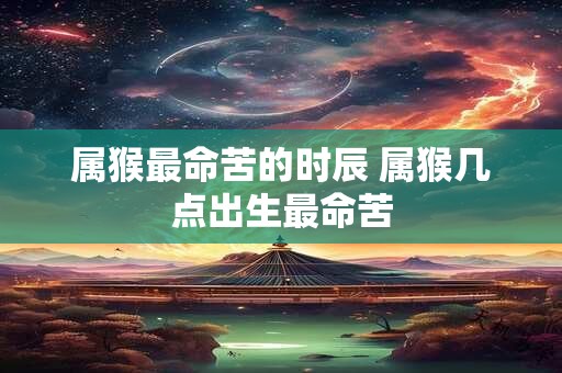 属猴最命苦的时辰 属猴几点出生最命苦