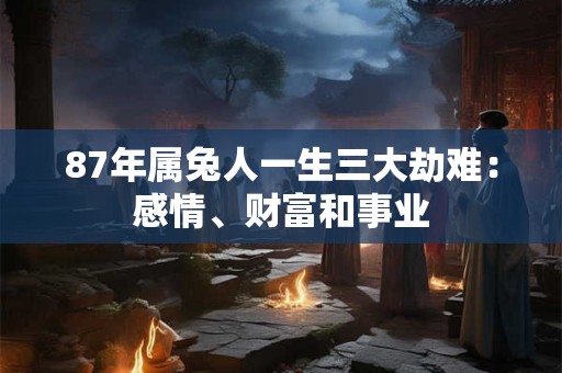 87年属兔人一生三大劫难：感情、财富和事业