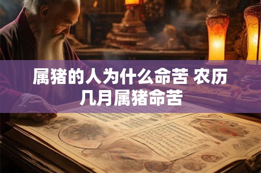 属猪的人为什么命苦 农历几月属猪命苦