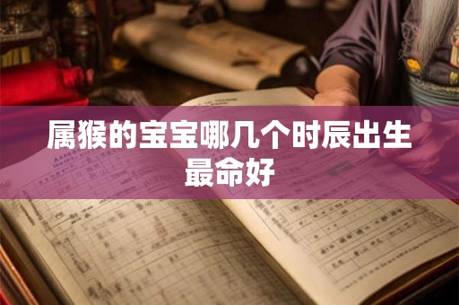 属猴的宝宝哪几个时辰出生最命好