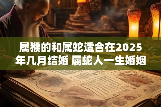 属猴的和属蛇适合在2025年几月结婚 属蛇人一生婚姻命运
