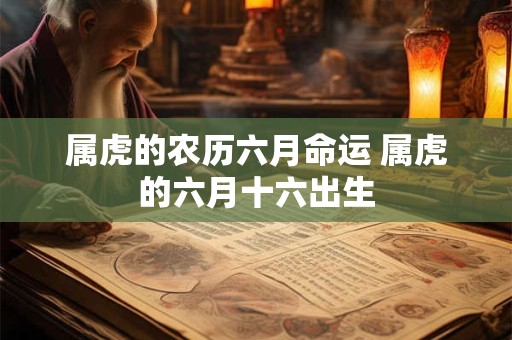 属虎的农历六月命运 属虎的六月十六出生