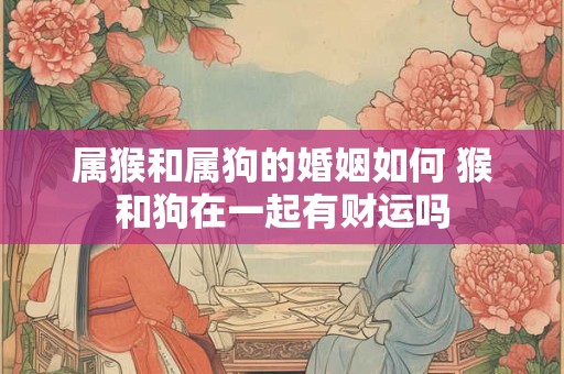 属猴和属狗的婚姻如何 猴和狗在一起有财运吗