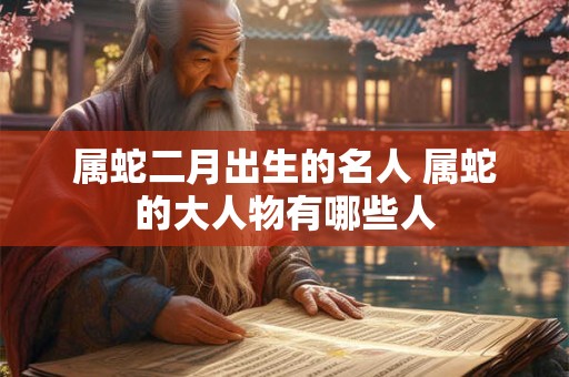 属蛇二月出生的名人 属蛇的大人物有哪些人 属蛇二月出生的名人 属蛇的大人物有哪些人