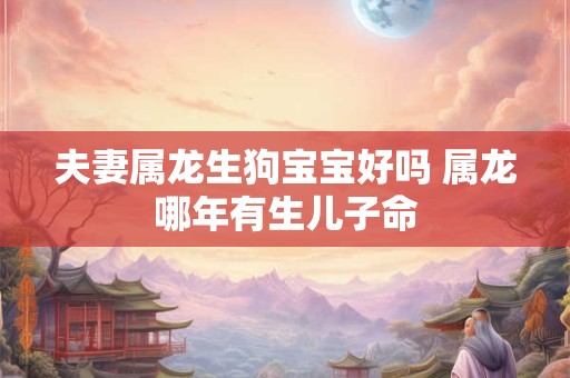 夫妻属龙生狗宝宝好吗 属龙哪年有生儿子命