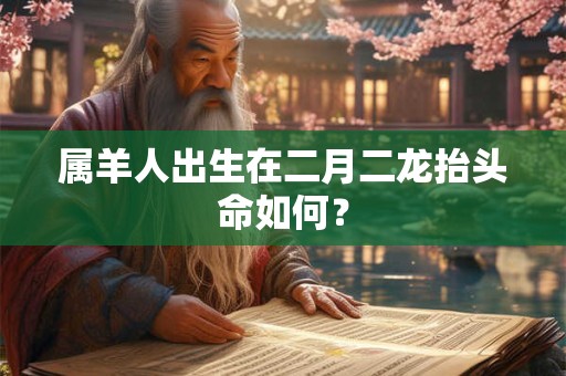 属羊人出生在二月二龙抬头命如何？
