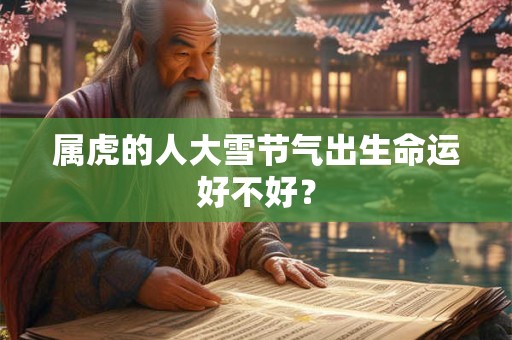 属虎的人大雪节气出生命运好不好？