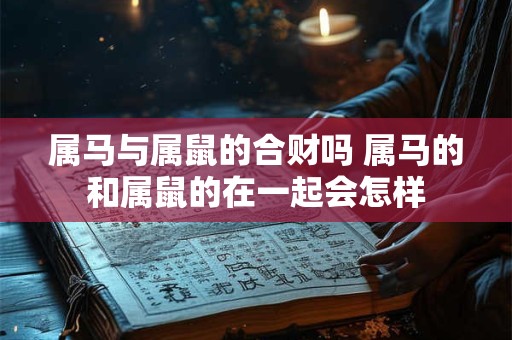 属马与属鼠的合财吗 属马的和属鼠的在一起会怎样