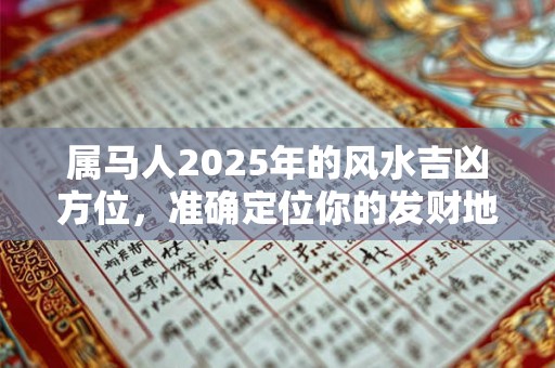 属马人2025年的风水吉凶方位，准确定位你的发财地
