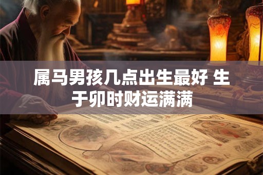 属马男孩几点出生最好 生于卯时财运满满