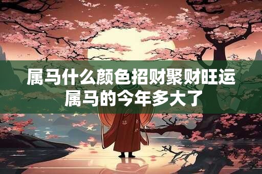 属马什么颜色招财聚财旺运 属马的今年多大了