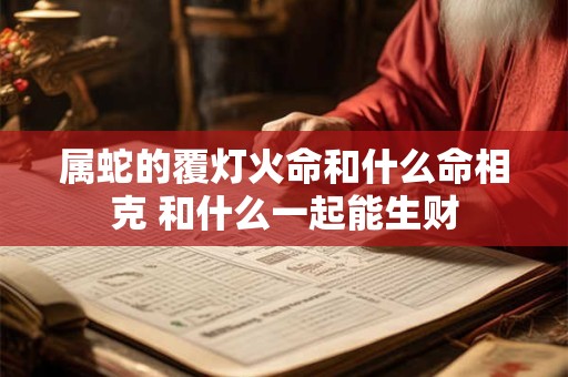 属蛇的覆灯火命和什么命相克 和什么一起能生财