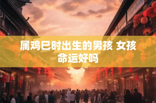 属鸡巳时出生的男孩 女孩命运好吗