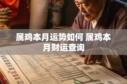 属鸡本月运势如何 属鸡本月财运查询