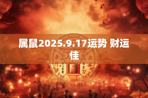 属鼠2025.9.17运势 财运佳