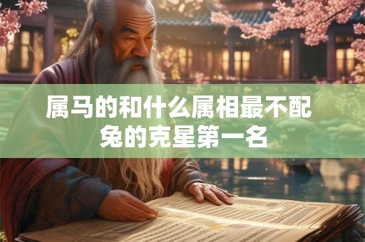 属马的和什么属相最不配 兔的克星第一名