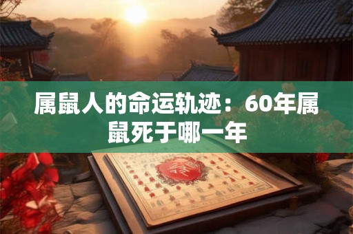 属鼠人的命运轨迹：60年属鼠死于哪一年