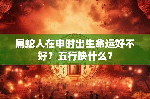 属蛇人在申时出生命运好不好？五行缺什么？