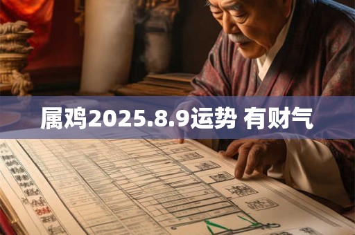 属鸡2025.8.9运势 有财气