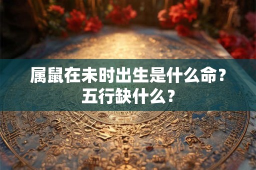 属鼠在未时出生是什么命？五行缺什么？