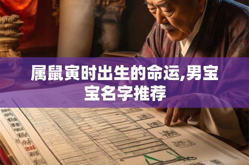 属鼠寅时出生的命运,男宝宝名字推荐