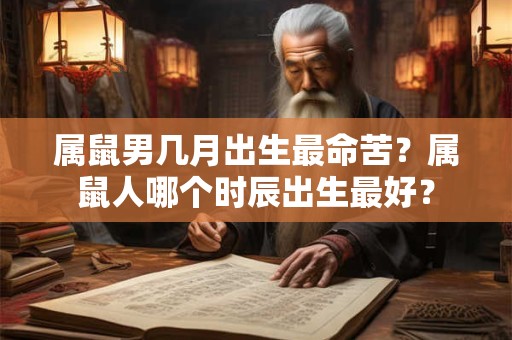 属鼠男几月出生最命苦？属鼠人哪个时辰出生最好？