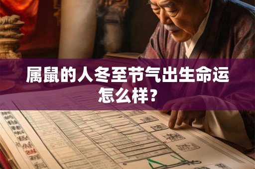 属鼠的人冬至节气出生命运怎么样？