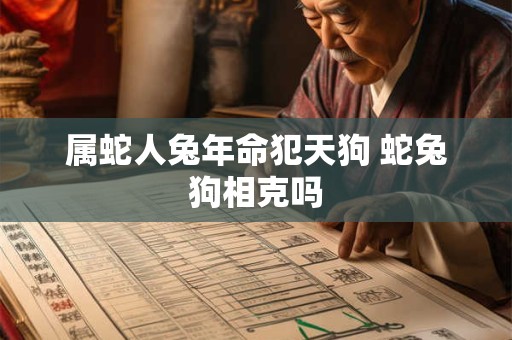 属蛇人兔年命犯天狗 蛇兔狗相克吗