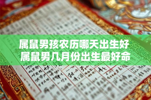 属鼠男孩农历哪天出生好 属鼠男几月份出生最好命