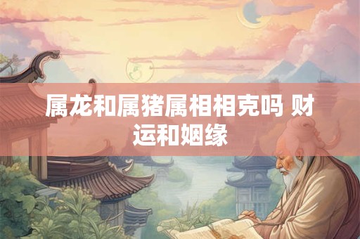 属龙和属猪属相相克吗 财运和姻缘