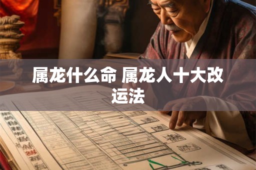 属龙什么命 属龙人十大改运法