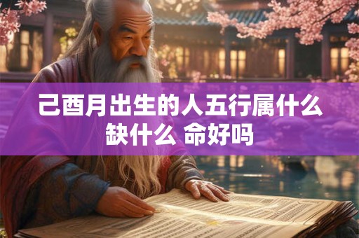 己酉月出生的人五行属什么缺什么 命好吗
