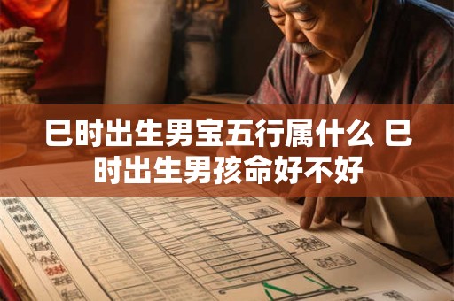 巳时出生男宝五行属什么 巳时出生男孩命好不好