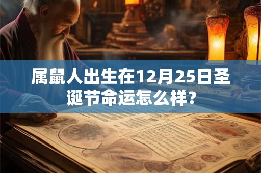 属鼠人出生在12月25日圣诞节命运怎么样？
