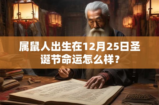 属鼠人出生在12月25日圣诞节命运怎么样？