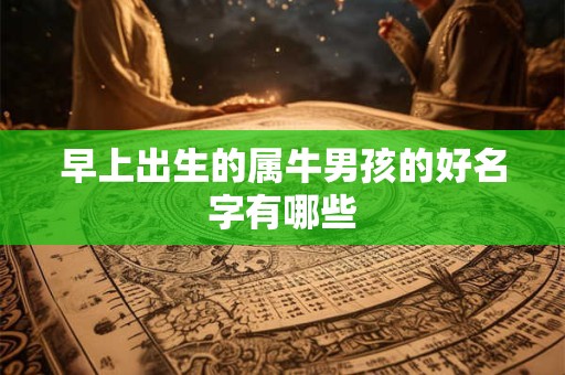 早上出生的属牛男孩的好名字有哪些