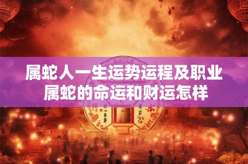 属蛇人一生运势运程及职业 属蛇的命运和财运怎样