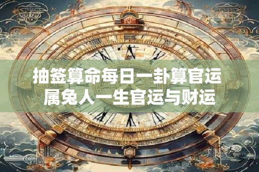 抽签算命每日一卦算官运 属兔人一生官运与财运