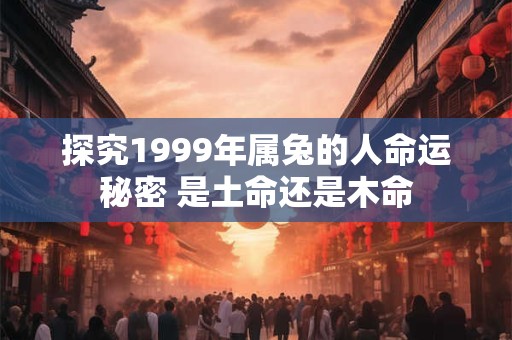 探究1999年属兔的人命运秘密 是土命还是木命