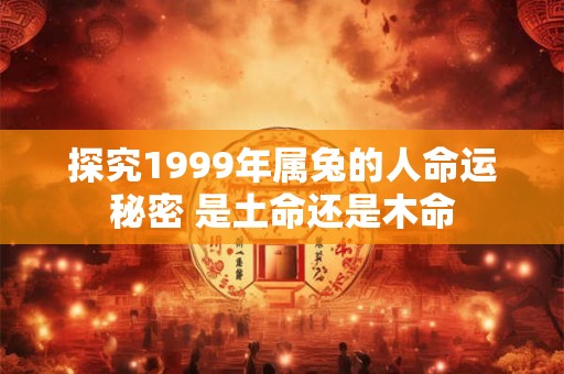 探究1999年属兔的人命运秘密 是土命还是木命